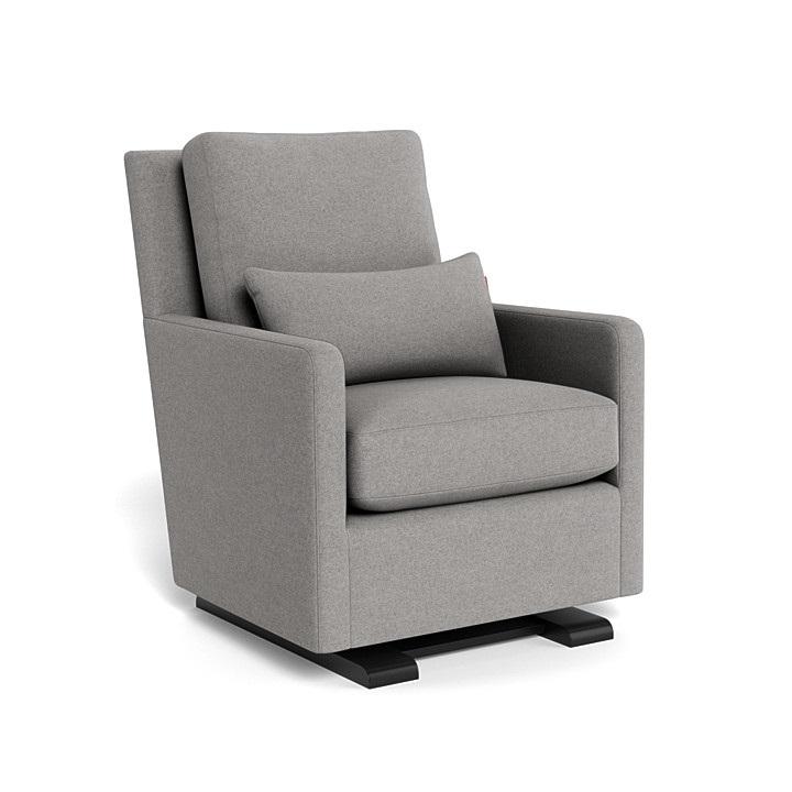 Monte Como Glider (Espresso Base) SPECIAL ORDER-Nursery-Monte Design-Premium Wool: Light Grey Italian Wool-010886 ES LG-babyandme.ca