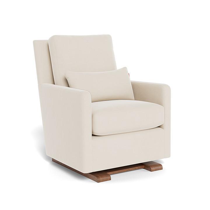 Monte Como Glider (Walnut Base) SPECIAL ORDER-Nursery-Monte Design-Brushed Cotton-Linen: Beach-010886 WN BE-babyandme.ca