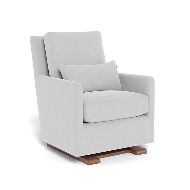 Monte Como Glider (Walnut Base) SPECIAL ORDER-Nursery-Monte Design-Performance Heathered: Ash-010886 WN AS-babyandme.ca