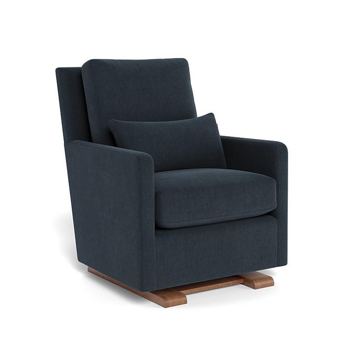 Monte Como Glider (Walnut Base) SPECIAL ORDER-Nursery-Monte Design-Performance Heathered: Deep Navy-010886 WN NY-babyandme.ca