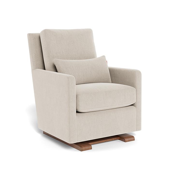 Monte Como Glider (Walnut Base) SPECIAL ORDER-Nursery-Monte Design-Performance Heathered: Dune-010886 WN DN-babyandme.ca