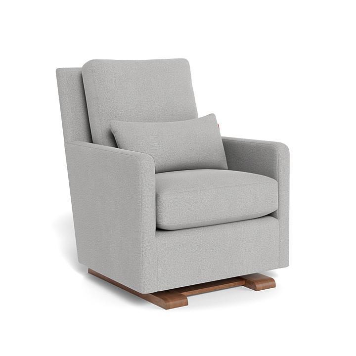 Monte Como Glider (Walnut Base) SPECIAL ORDER-Nursery-Monte Design-Performance Weave: Cloud Grey-010886 WN CG-babyandme.ca