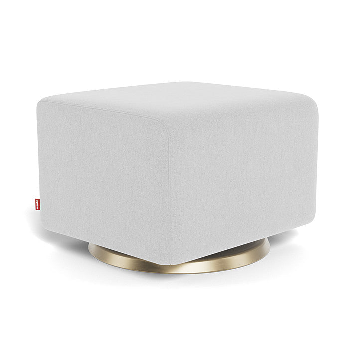 Monte Como Ottoman (Gold Base) SPECIAL ORDER-Nursery-Monte Design-Performance Heathered: Ash-010887 GD AS-babyandme.ca