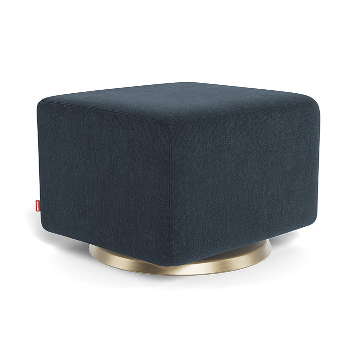 Monte Como Ottoman (Gold Base) SPECIAL ORDER-Nursery-Monte Design-Performance Heathered: Deep Navy-010887 GD NY-babyandme.ca