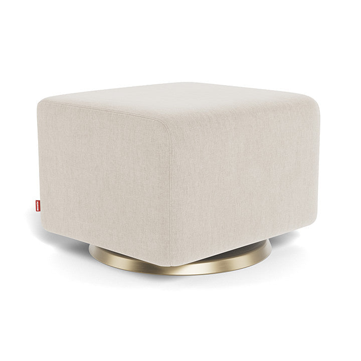 Monte Como Ottoman (Gold Base) SPECIAL ORDER-Nursery-Monte Design-Performance Heathered: Dune-010887 GD DN-babyandme.ca