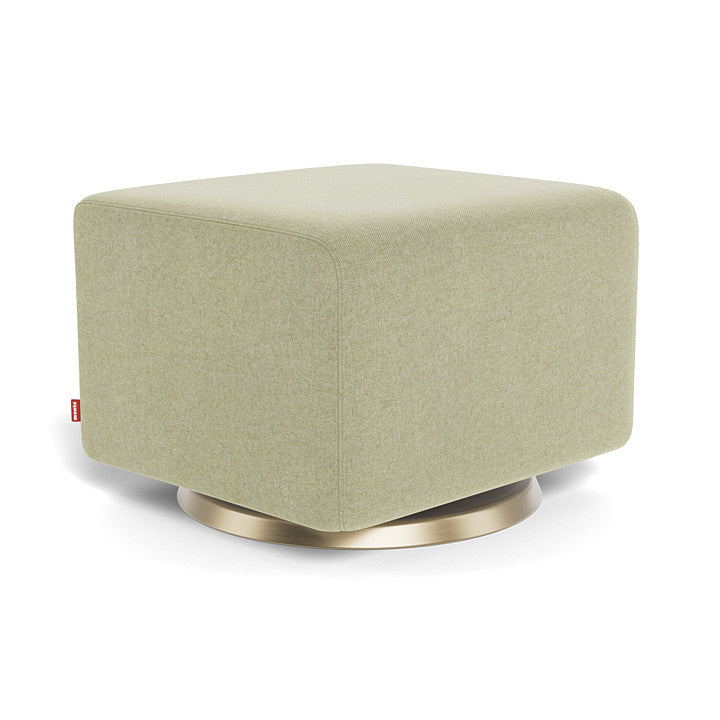 Monte Como Ottoman (Gold Base) SPECIAL ORDER-Nursery-Monte Design-Performance Heathered: Sage Green-010887 GD SG-babyandme.ca