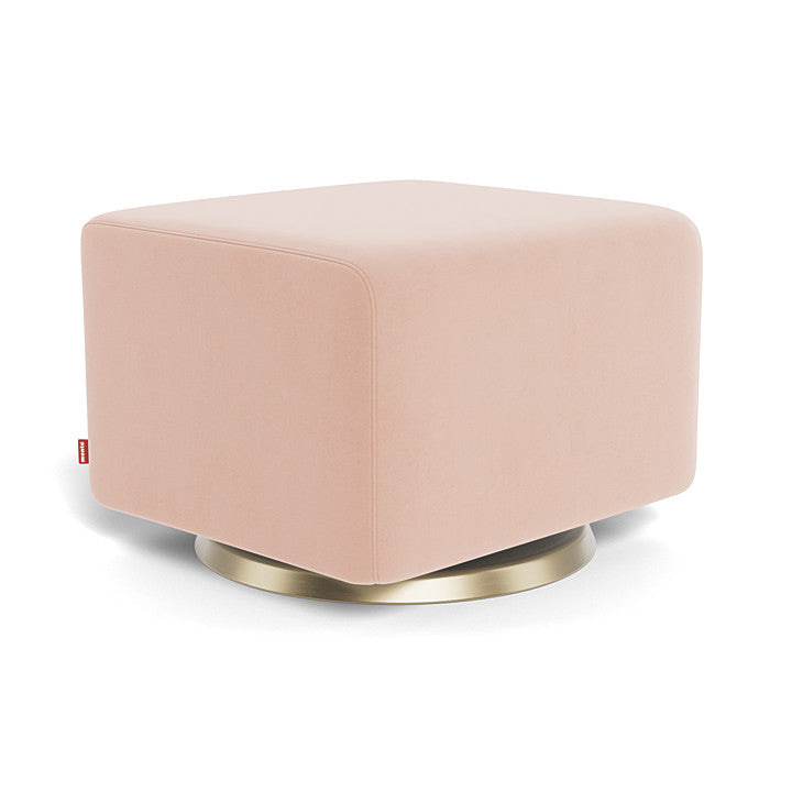 Monte Como Ottoman (Gold Base) SPECIAL ORDER-Nursery-Monte Design-Performance Velvet: Blush Velvet-010887 GD BV-babyandme.ca