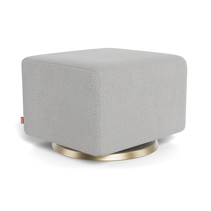 Monte Como Ottoman (Gold Base) SPECIAL ORDER-Nursery-Monte Design-Performance Weave: Cloud Grey-010887 GD CG-babyandme.ca