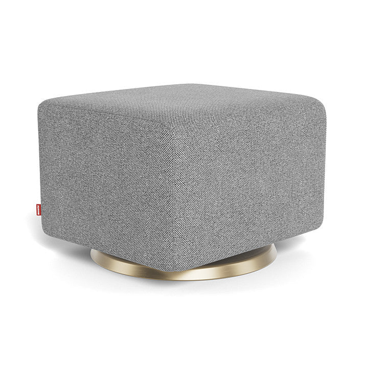 Monte Como Ottoman (Gold Base) SPECIAL ORDER-Nursery-Monte Design-Performance Weave: Pepper Grey-010887 GD PG-babyandme.ca