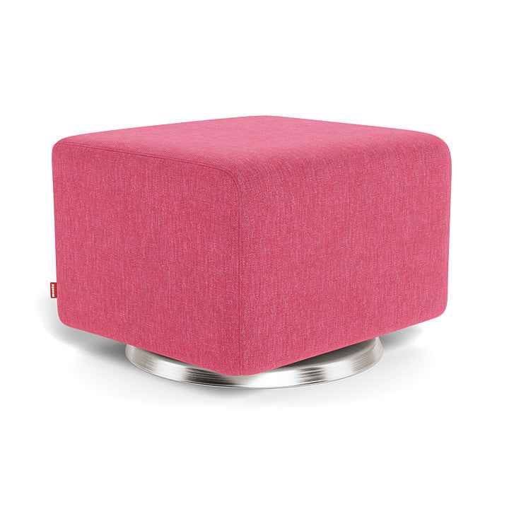 Monte Como Ottoman (Stainless Steel Base) SPECIAL ORDER-Nursery-Monte Design-Performance Heathered: Hot Pink-010887 SS HP-babyandme.ca