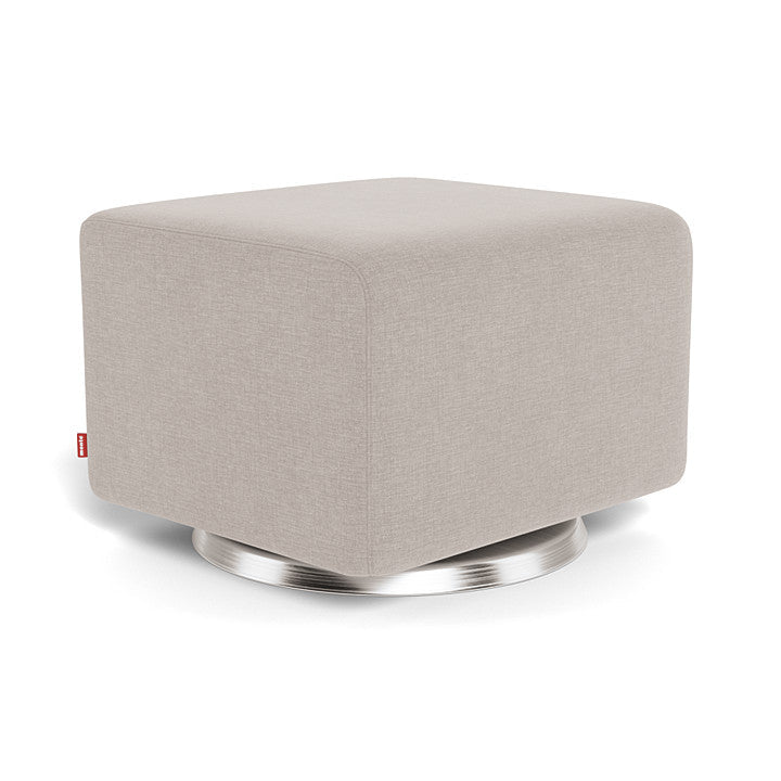 Monte Como Ottoman (Stainless Steel Base) SPECIAL ORDER-Nursery-Monte Design-Performance Heathered: Sand-010887 SS SA-babyandme.ca