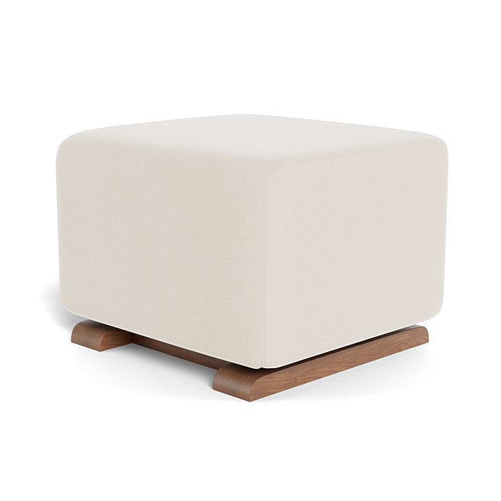 Monte Como Ottoman (Walnut Base) SPECIAL ORDER-Nursery-Monte Design-Brushed Cotton-Linen: Beach-010887 WN BE-babyandme.ca