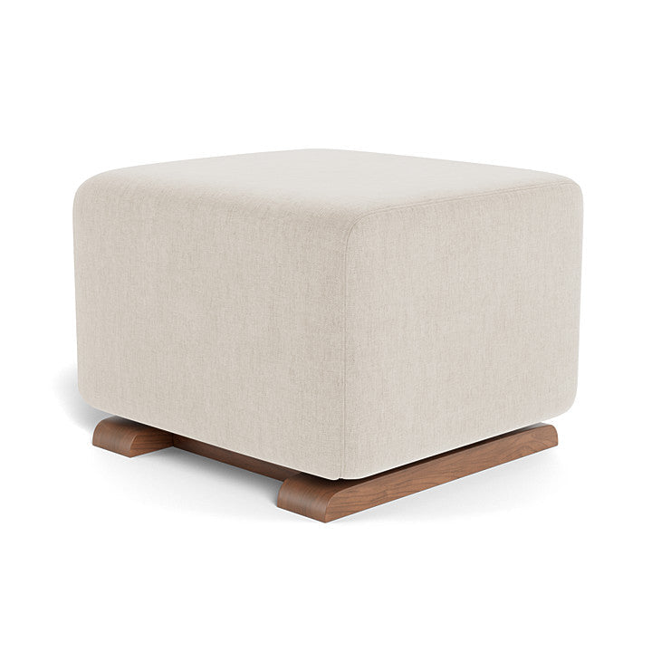 Monte Como Ottoman (Walnut Base) SPECIAL ORDER-Nursery-Monte Design-Performance Heathered: Dune-010887 WN DN-babyandme.ca