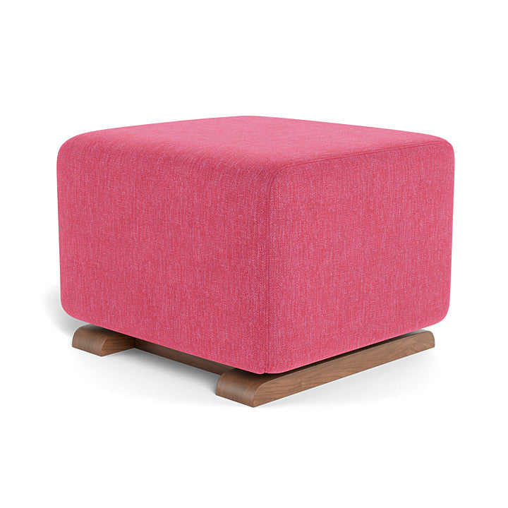 Monte Como Ottoman (Walnut Base) SPECIAL ORDER-Nursery-Monte Design-Performance Heathered: Hot Pink-010887 WN HP-babyandme.ca