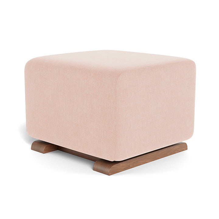 Monte Como Ottoman (Walnut Base) SPECIAL ORDER-Nursery-Monte Design-Performance Heathered: Petal Pink-010887 WN PP-babyandme.ca