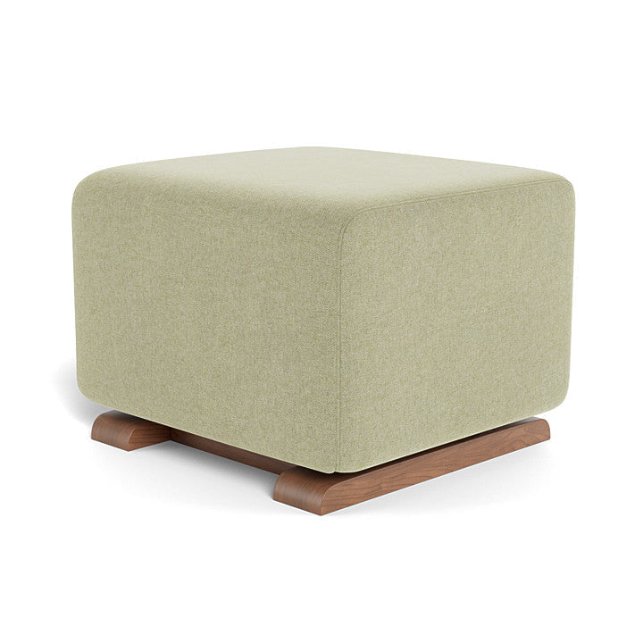 Monte Como Ottoman (Walnut Base) SPECIAL ORDER-Nursery-Monte Design-Performance Heathered: Sage Green-010887 WN SG-babyandme.ca