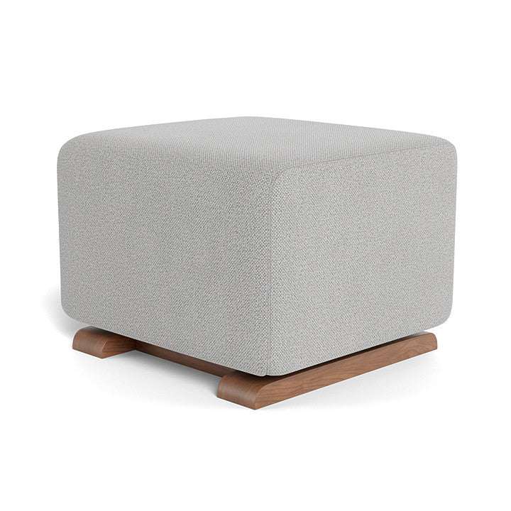 Monte Como Ottoman (Walnut Base) SPECIAL ORDER-Nursery-Monte Design-Performance Weave: Cloud Grey-010887 WN CG-babyandme.ca