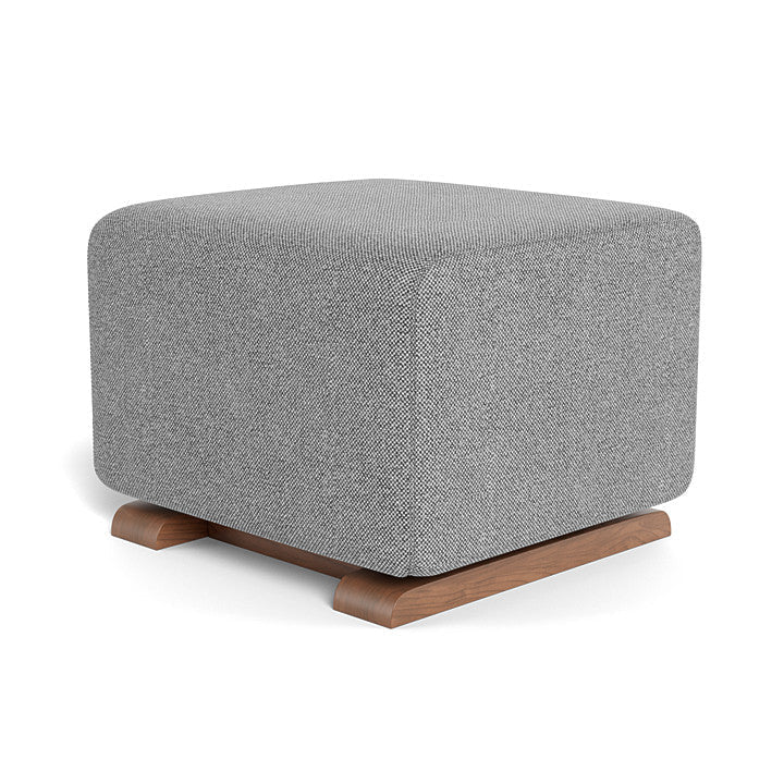 Monte Como Ottoman (Walnut Base) SPECIAL ORDER-Nursery-Monte Design-Performance Weave: Pepper Grey-010887 WN PG-babyandme.ca