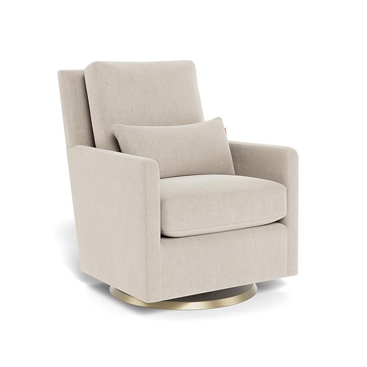 Monte Como Swivel Glider (Gold Base) SPECIAL ORDER-Nursery-Monte Design-Performance Heathered: Dune-010886 GD DN-babyandme.ca