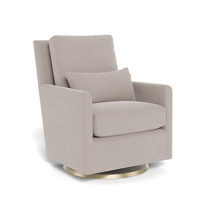 Monte Como Swivel Glider (Gold Base) SPECIAL ORDER-Nursery-Monte Design-Performance Heathered: Sand-010886 GD SA-babyandme.ca