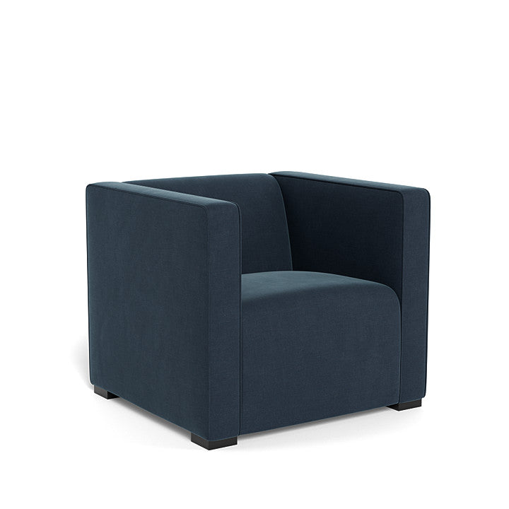 Monte Cub Chair (Espresso Base) SPECIAL ORDER-Nursery-Monte Design-Brushed Cotton-Linen: Midnight Blue-031623 ES BL-babyandme.ca