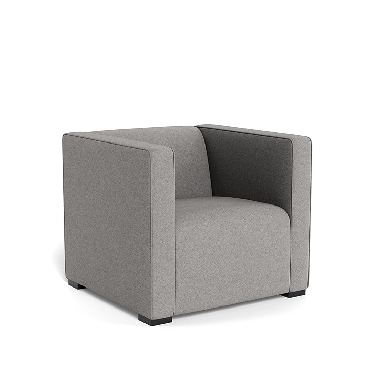 Monte Cub Chair (Espresso Base) SPECIAL ORDER-Nursery-Monte Design-Premium Wool: Light Grey Italian Wool-031623 ES LG-babyandme.ca