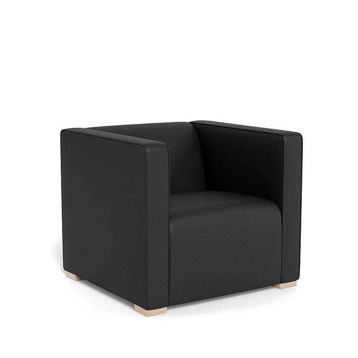Monte Cub Chair (Maple Base) SPECIAL ORDER-Nursery-Monte Design-Enviroleather: Black-031623 MP BK-babyandme.ca