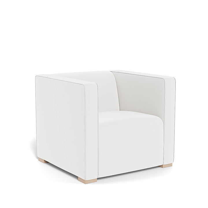 Monte Cub Chair (Maple Base) SPECIAL ORDER-Nursery-Monte Design-Enviroleather: White-031623 MP WH-babyandme.ca
