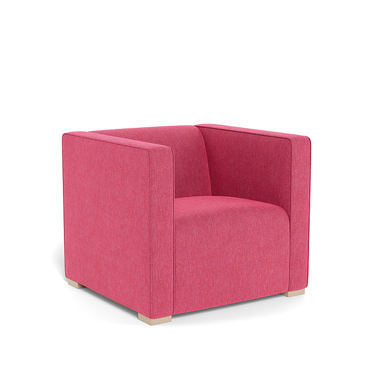Monte Cub Chair (Maple Base) SPECIAL ORDER-Nursery-Monte Design-Performance Heathered: Hot Pink-031623 MP HP-babyandme.ca