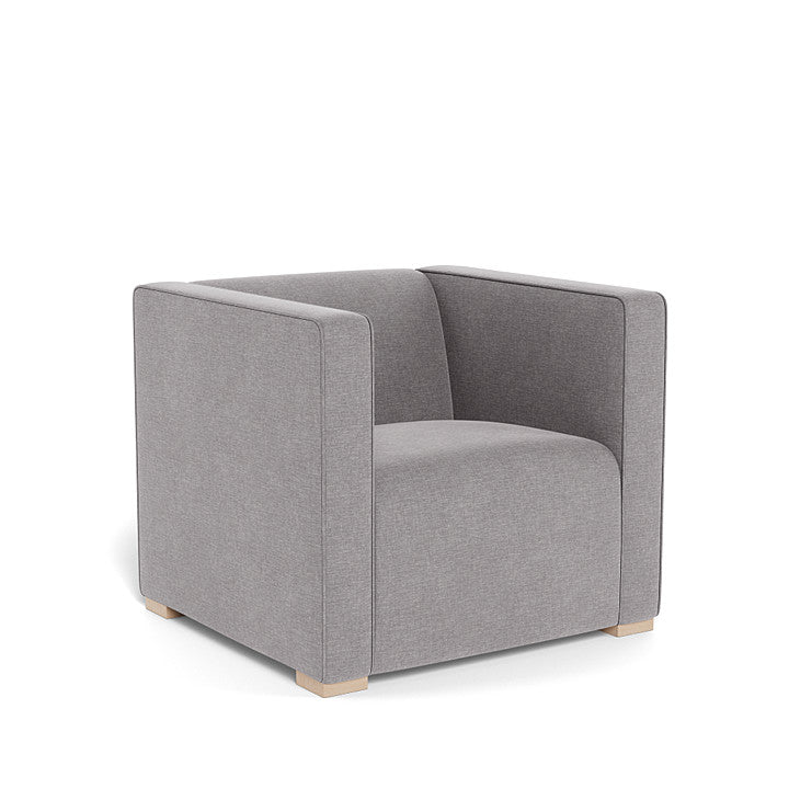 Monte Cub Chair (Maple Base) SPECIAL ORDER-Nursery-Monte Design-Performance Heathered: Pebble Grey-031623 MP PB-babyandme.ca