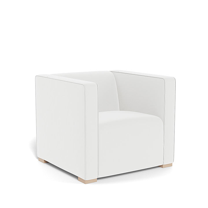 Monte Cub Chair (Maple Base) SPECIAL ORDER-Nursery-Monte Design-Performance Microfiber: White-031623 MP MW-babyandme.ca