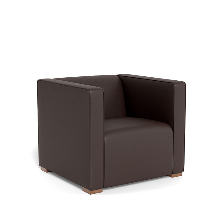 Monte Cub Chair (Walnut Base) SPECIAL ORDER-Nursery-Monte Design-Enviroleather: Brown-031623 WN BN-babyandme.ca