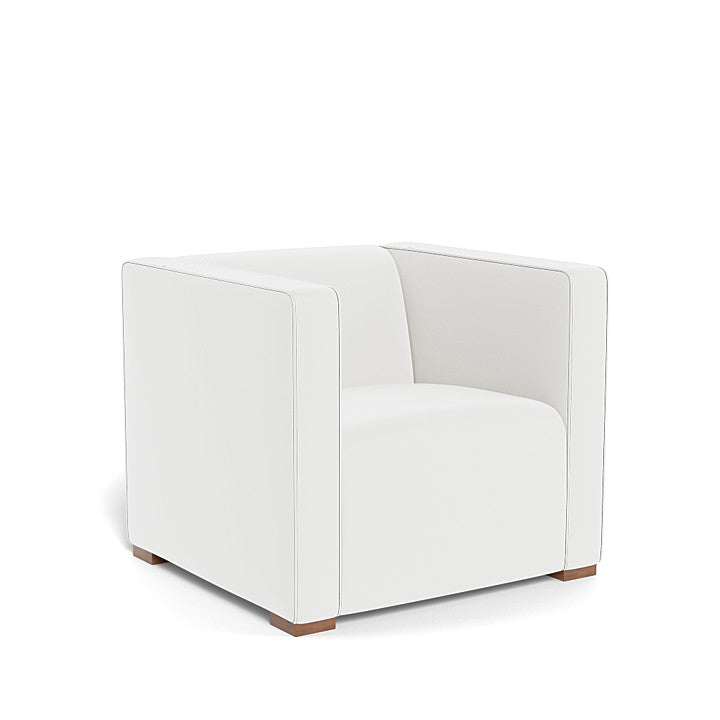 Monte Cub Chair (Walnut Base) SPECIAL ORDER-Nursery-Monte Design-Enviroleather: White-031623 WN WH-babyandme.ca