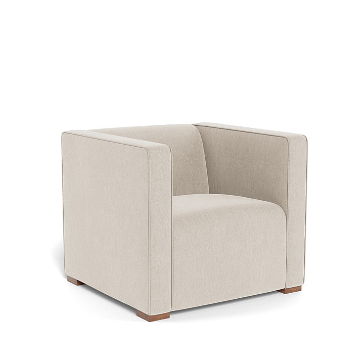 Monte Cub Chair (Walnut Base) SPECIAL ORDER-Nursery-Monte Design-Performance Heathered: Dune-031623 WN DN-babyandme.ca
