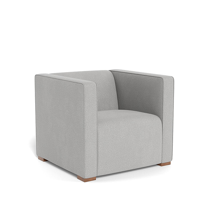 Monte Cub Chair (Walnut Base) SPECIAL ORDER-Nursery-Monte Design-Performance Weave: Cloud Grey-031623 WN CG-babyandme.ca
