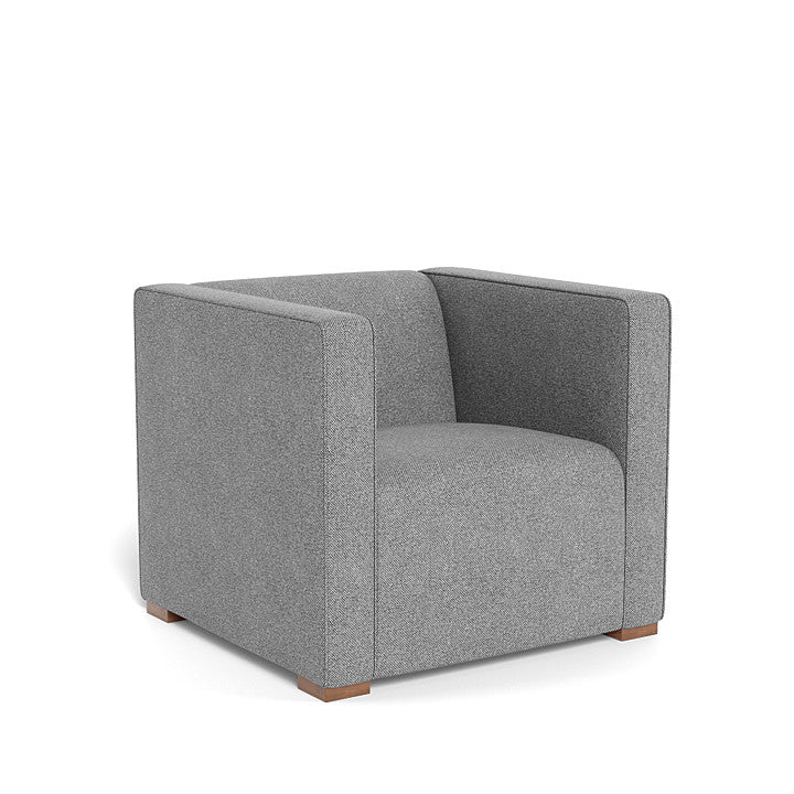 Monte Cub Chair (Walnut Base) SPECIAL ORDER-Nursery-Monte Design-Performance Weave: Pepper Grey-031623 WN PG-babyandme.ca