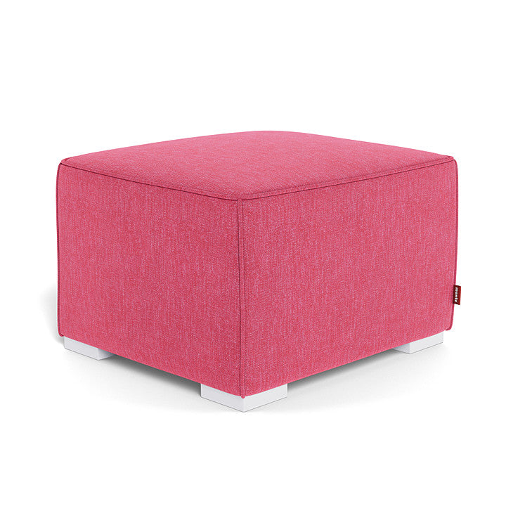 Monte Cub Ottoman (White Base) SPECIAL ORDER-Nursery-Monte Design-Performance Heathered: Hot Pink-030782 WH HP-babyandme.ca