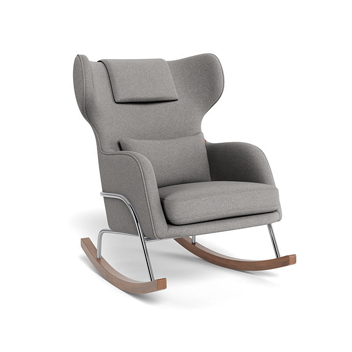 Monte Grand Jackson Rocker (Chrome Frame) SPECIAL ORDER-Nursery-Monte Design-Premium Wool: Light Grey Italian Wool-028068 CM LG-babyandme.ca