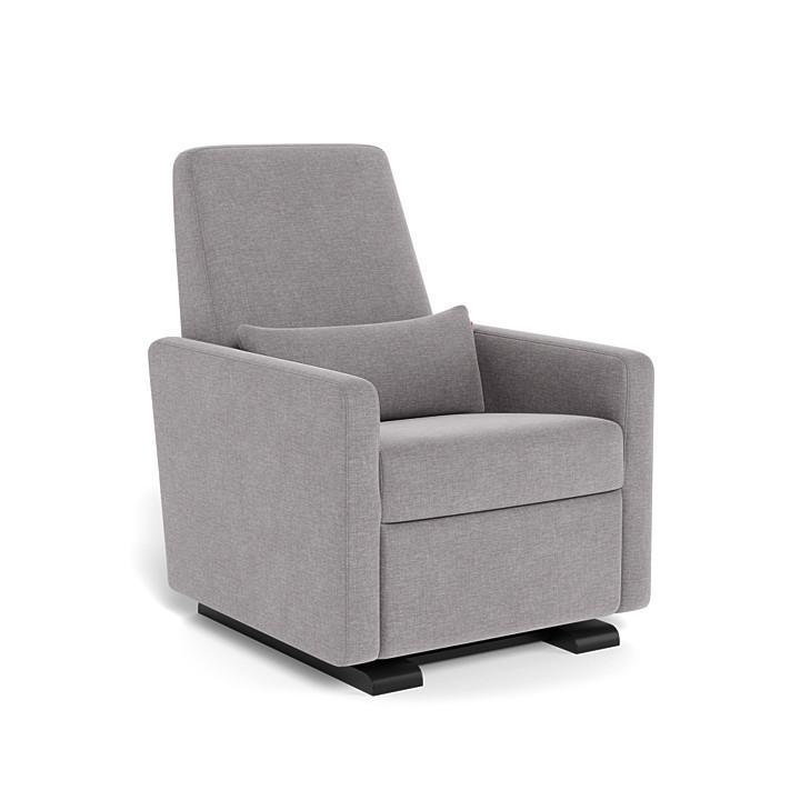 Monte Grano Glider Recliner (Espresso Base) SPECIAL ORDER-Nursery-Monte Design-Performance Heathered: Pebble Grey-011163 ES PB-babyandme.ca