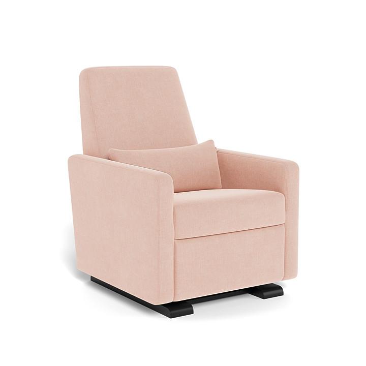 Monte Grano Glider Recliner (Espresso Base) SPECIAL ORDER-Nursery-Monte Design-Performance Heathered: Petal Pink-011163 ES PP-babyandme.ca