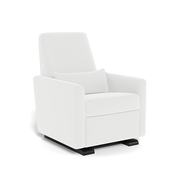 Monte Grano Glider Recliner (Espresso Base) SPECIAL ORDER-Nursery-Monte Design-Performance Microfiber: White-011163 ES MW-babyandme.ca