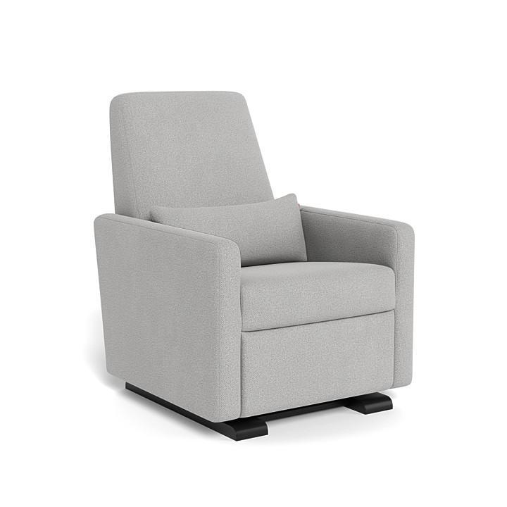 Monte Grano Glider Recliner (Espresso Base) SPECIAL ORDER-Nursery-Monte Design-Performance Weave: Cloud Grey-011163 ES CG-babyandme.ca