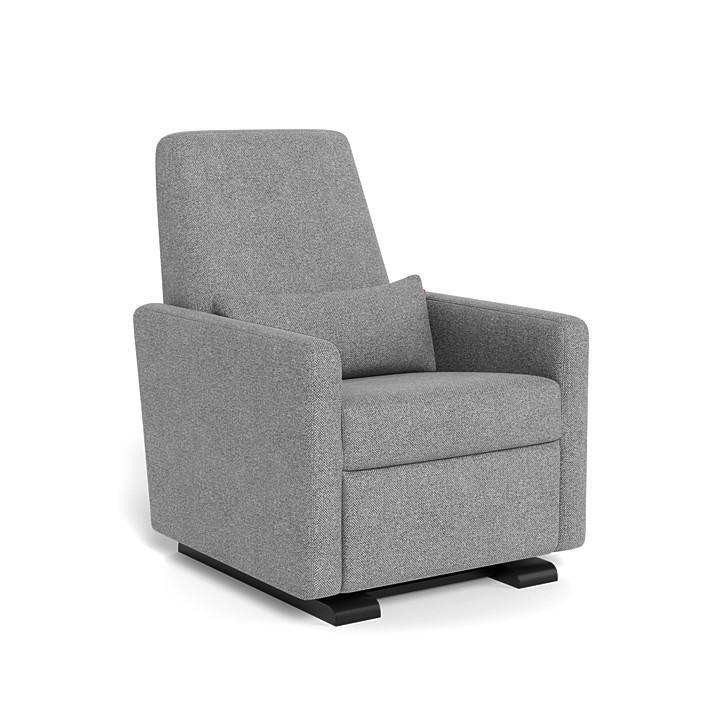 Monte Grano Glider Recliner (Espresso Base) SPECIAL ORDER-Nursery-Monte Design-Performance Weave: Pepper Grey-011163 ES PG-babyandme.ca