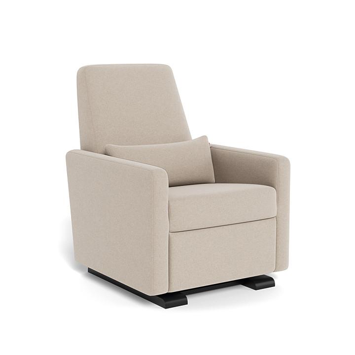 Monte Grano Glider Recliner (Espresso Base) SPECIAL ORDER-Nursery-Monte Design-Premium Wool: Oatmeal Italian Wool-011163 ES OM-babyandme.ca