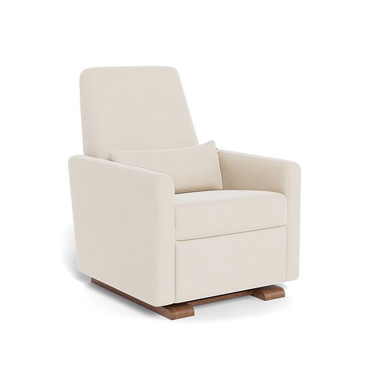 Monte Grano Glider Recliner (Walnut Base) SPECIAL ORDER-Nursery-Monte Design-Brushed Cotton-Linen: Beach-011163 WN BE-babyandme.ca