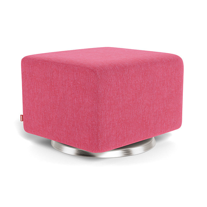 Monte Grano Ottoman (Stainless Steel Base) SPECIAL ORDER-Nursery-Monte Design-Performance Heathered: Hot Pink-030056 SS HP-babyandme.ca