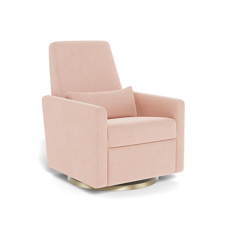 Monte Grano Swivel Glider Recliner (Gold Base) SPECIAL ORDER-Nursery-Monte Design-Performance Heathered: Petal Pink-011163 GD PP-babyandme.ca