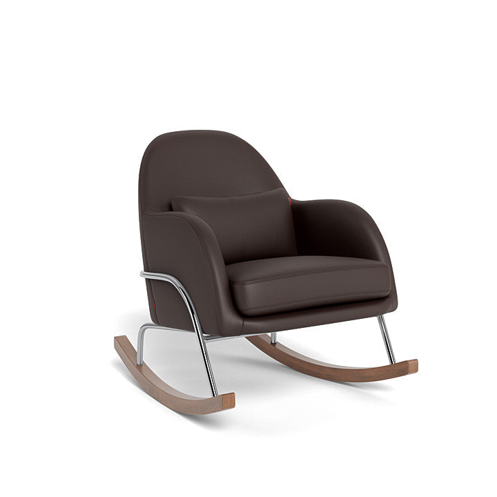 Monte Jackie Rocker (Chrome Frame) SPECIAL ORDER-Nursery-Monte Design-Enviroleather: Brown-026057 CM BN-babyandme.ca