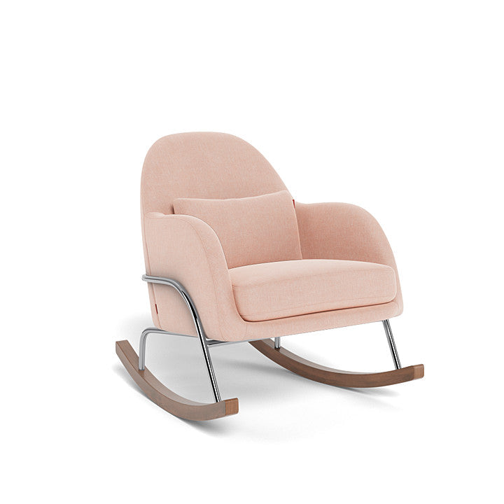 Monte Jackie Rocker (Chrome Frame) SPECIAL ORDER-Nursery-Monte Design-Performance Heathered: Petal Pink-026057 CM PP-babyandme.ca