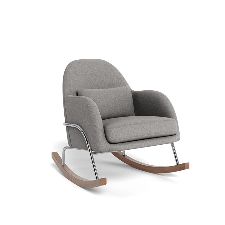 Monte Jackie Rocker (Chrome Frame) SPECIAL ORDER-Nursery-Monte Design-Premium Wool: Light Grey Italian Wool-026057 CM LG-babyandme.ca